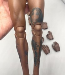1/6 Sport Muscular Male African Tattoo Body Kevin Durant for 12″ Enterbay ❶USA❶