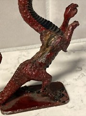 Vintage Metal Miniature Figurines Dungeons & Dragons Tabletop Lot of 5 w/ Dragon