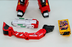 Metal Cardbot S FLAMENOVA Transformer Robot Fire Car Korean Toy
