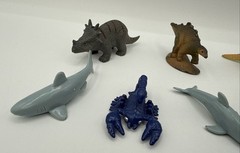 Lot Of Plastic Rubber Metal Dinosaur Shark Figures ANIMALS & OTHER Toys Vintage