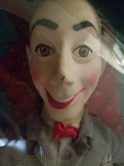 Pee-Wee Herman doll 18″ copyright 1987 in original packaging – fair condition