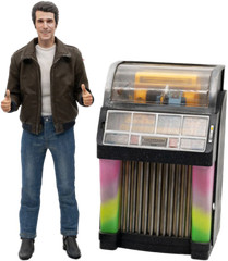 Happy Days Fonzie Henry Winkler & Juke-Box Deluxe Action Figure Infinite Statue
