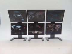 Custom 1:12 Tactical Map Surveillance Command Center Computer Screen Upgrades