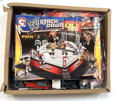 WWE Stack Down Ring C3 with John Cena & Referee 21031 MISSING THE MIZ FIGURE