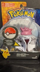 Lot Of 2- Pokemon Mini Figs – Ditto W/ Pokeball And Pikachu W/ Greatball By Tomy