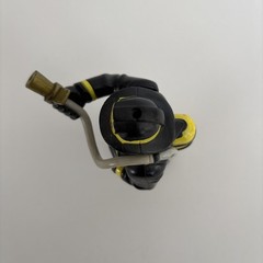 Vtg OddzON 5″ Fireman Action Figure Fire Fighter Wearing Black Yellow