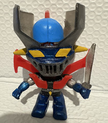 Mazinger Z Chibi Anime Robot Warrior Figure w/ Sword & Cape 4.5″ New Blue Red