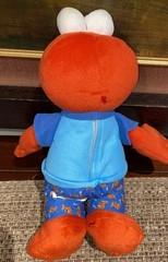 Sesame Street Elmo Sleepy Time Snores Music Sound Fish PJ’s 12″ Plush Hasbro