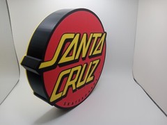 Retro Santa Cruz Skateboards logo light box sign display 1980’s vintage style