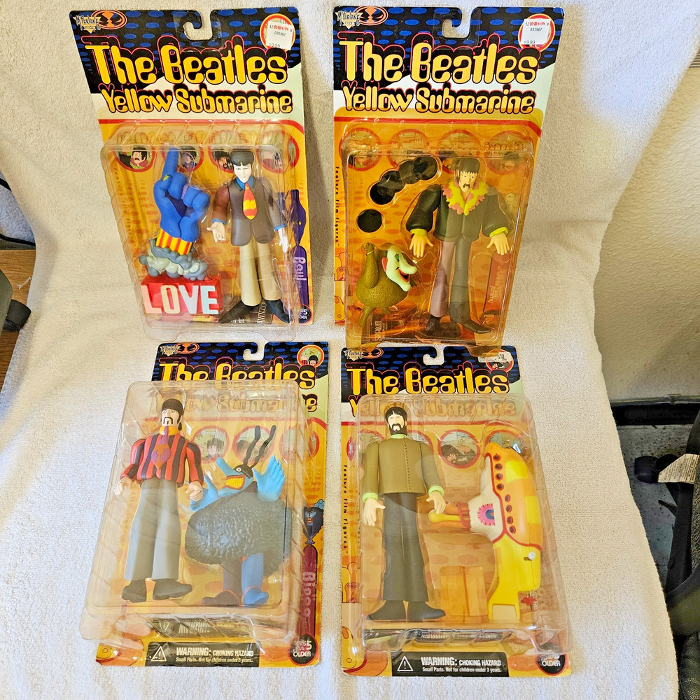 McFarlane Toys Beatles Yellow Submarine Action Figures 1999 Set of 4