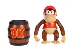 World of Nintendo Diddy Kong w/ Barrel Donkey Kong 4″ Action Figure Jakks Toy
