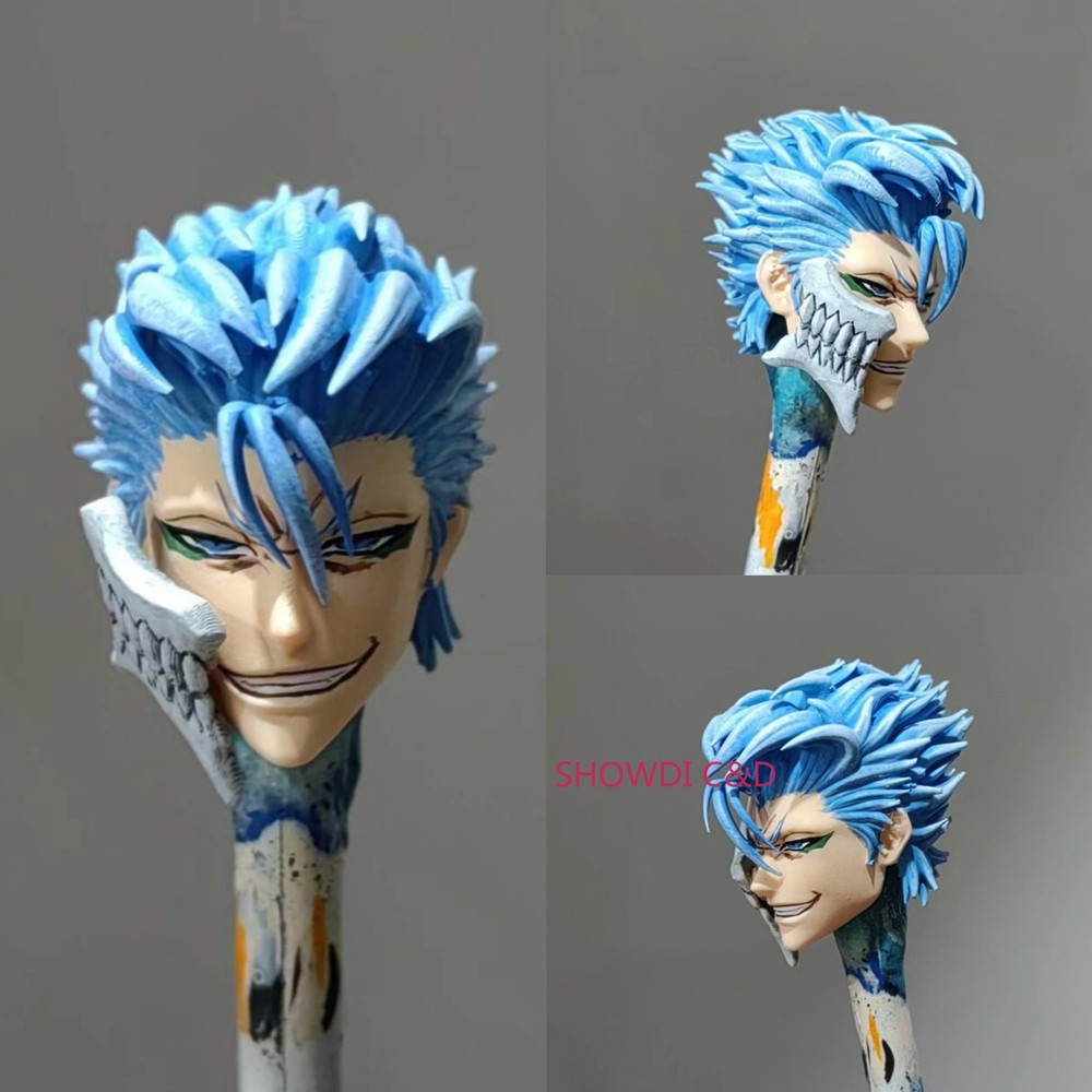 1/12 BLEACH Grimmjow Head Carving For 6″ Romankey VTOYS SHF Figure Body