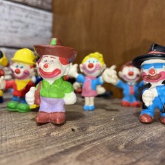 Vintage 1981 Mego Corp Clown Around PVC Figures 2″ Bundle Lot Of 25 w/ 10 Cards