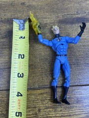 2009 Hasbro Marvel Universe Human Torch Action Figure Light Blue Black Belt #011