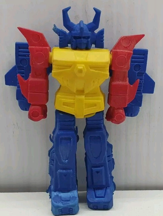 Robot Keishi Gomme Retro 7.5cm Figure Rubber Build Used Multicoloured READ