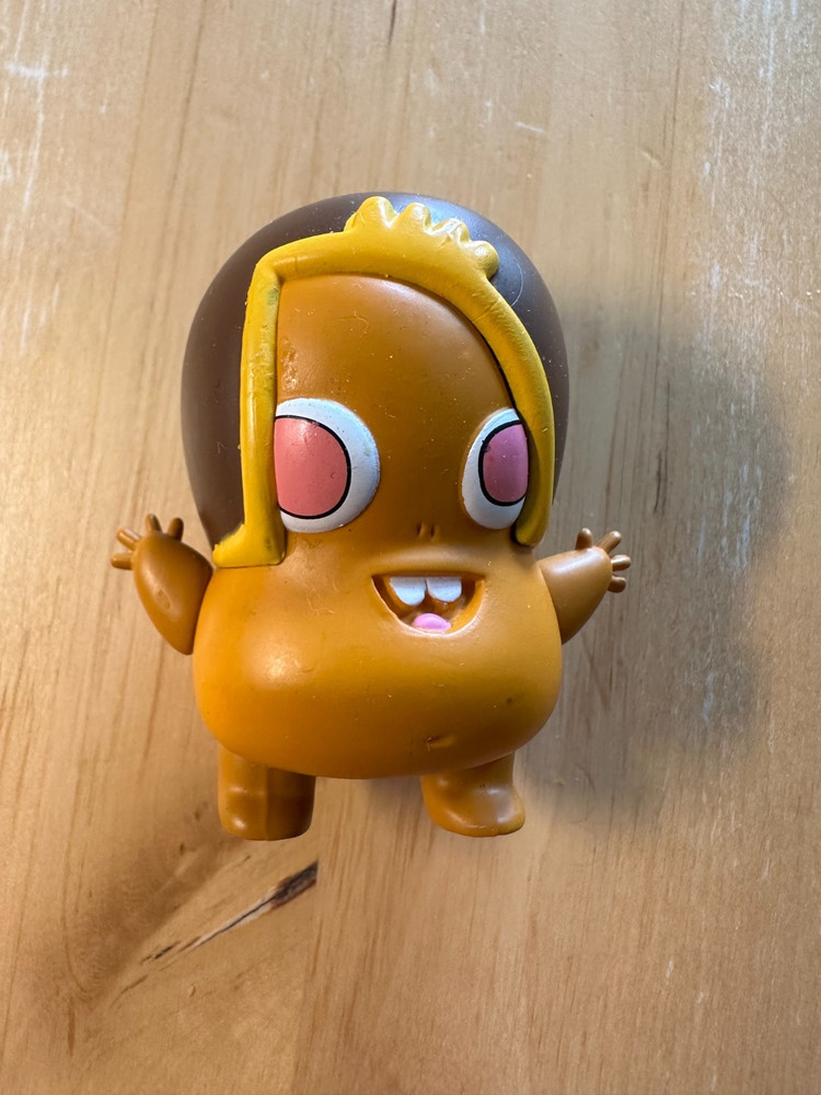 Jon Burgerman Kidrobot Signed! Vinyl Autographed! Hand drawn art on back!