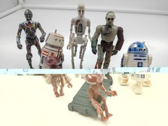 Star Wars Saga ROTS Clone Wars Droids Figure LOT Pit R2-D2 C-3PO R5-D4 8D8