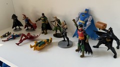 Marvel DC Superhero Action Figure Lot of 12 Batman Loki Vision Hawkeye Robin