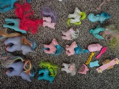 My Little Pony Vintage Hasbro Lot of 18 G1 1980s Unicorn Ponies Hong Kong READ