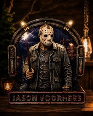 Jason Voorhees Multicolor Figure w/ Machete, Light-Up Display costume 3D print