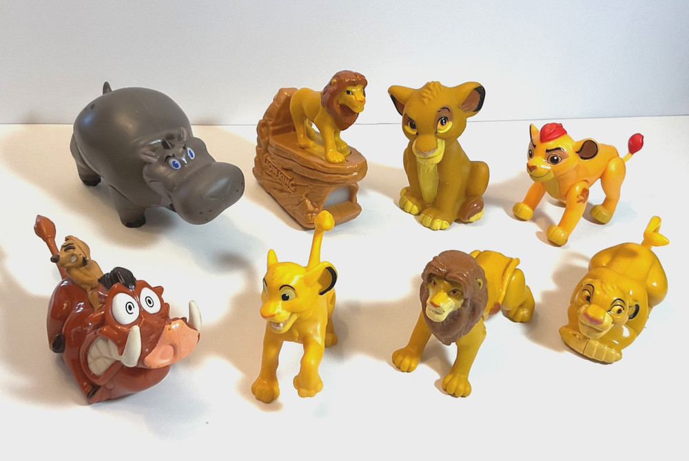 Disney Lion King Movie Figure Lot of 8 Plastic & Rubber Figures