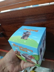 Random 1 Pcs From 7 MooDeng Pygmy Hippo Blind Box Action Miniature Figure