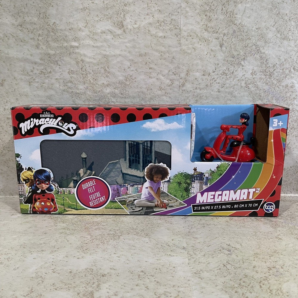 Miraculous: Tales of Ladybug and Cat Noir Felt Mega Mat & Scooter w/ Figure NEW