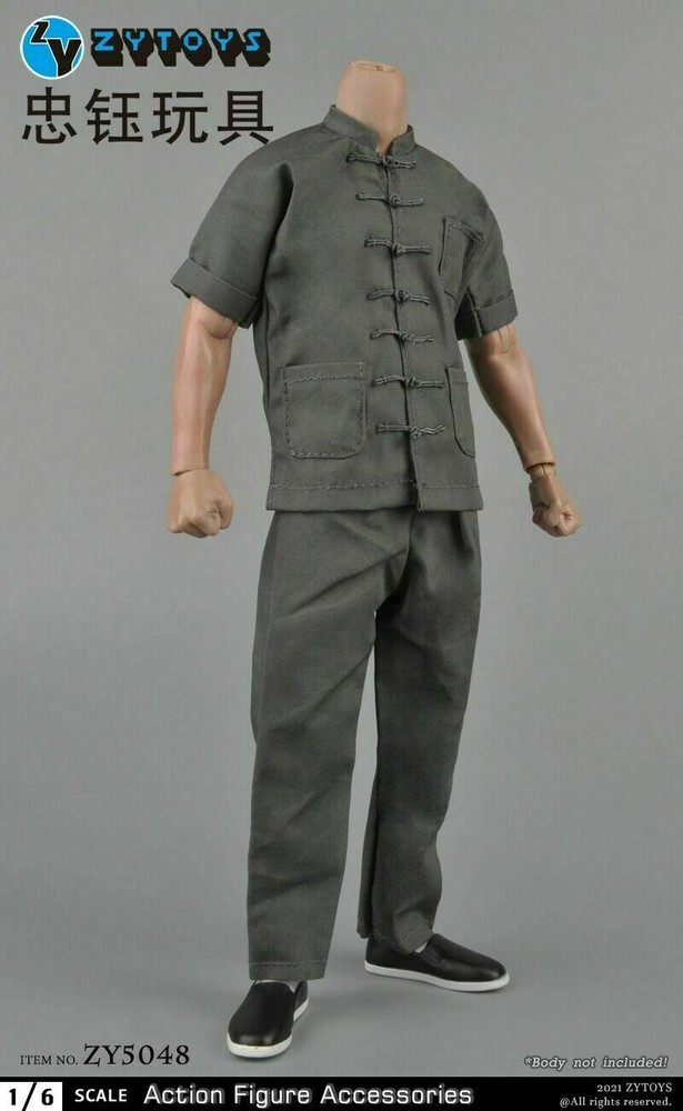 ZYTOYS ZY5048 1/6 Chinese Traditional Kung Fu Clothes Set Fit 12” Male Body Toy