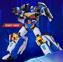 Metal Cardbot W HEAVY IRON + BLAION & BLUE COP W Grand Blue Leon Transform Robot