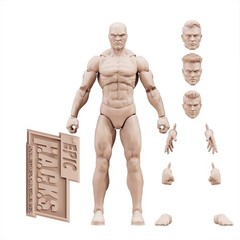 EPIC H.A.C.K.S. Blank Male Champagne Beige 6″ Scale Premium Action Figure