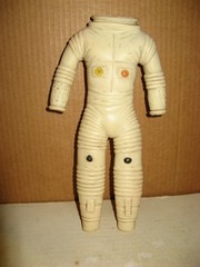 1965 Gilbert Vintage 12” Moon McDare White Rubber Spacesuit