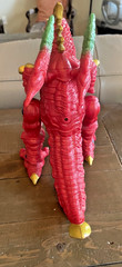 Happy Kid Toy Group Dragon Action Figure 12 Inch Plastic Red Silver Green 2006