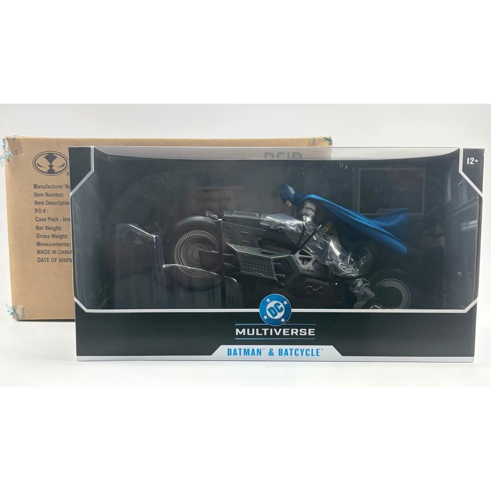 McFarlane DC Multiverse Batman and Batcycle The Flash Movie 7 Inch Figure Set