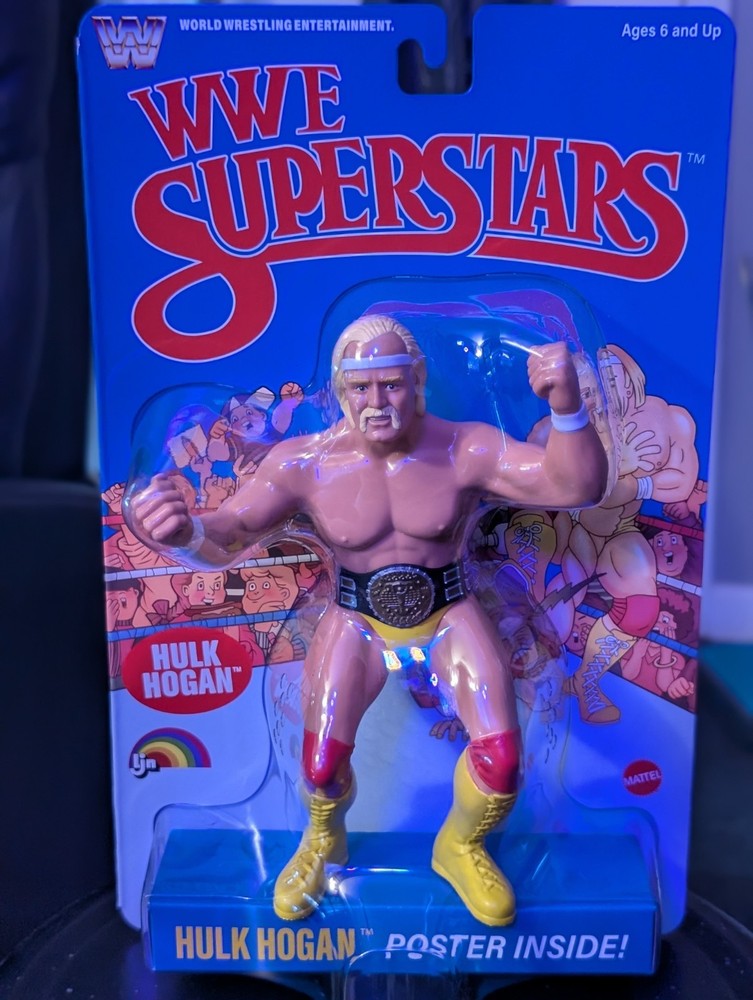 WWE SUPERSTARS LJN HULK HOGAN RETRO ACTION FIGURE BLUE CARD MOC WWF Superstars