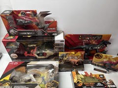 Jurassic World Lot 7 Indoraptor Spinosaurus Mutadon Kentrosaurus RC Jeep NEW