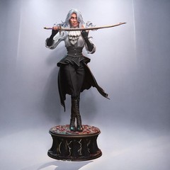 Fanart figure Maelle airbrush painted 9.8 inch Adult 17+