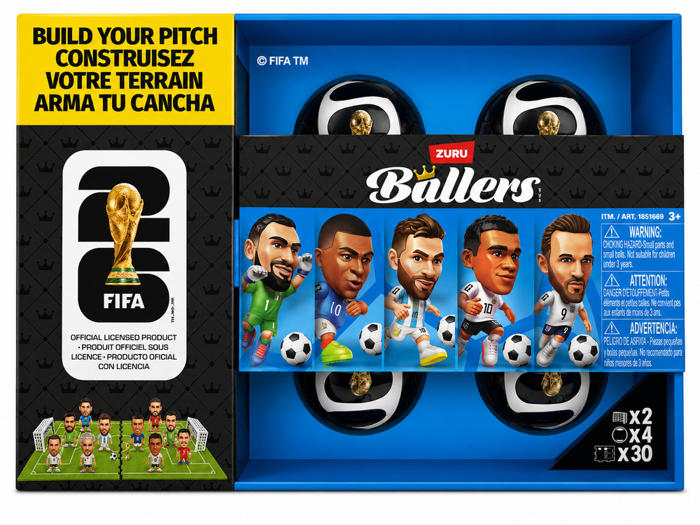 FIFA World Cup 2026™ Ballers Series 1 4 Pack by ZURU – Official Licensed Product