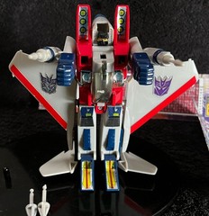 G1 1984 STARSCREAM • 100% COMPLETE w/TECH SPEC • VINTAGE G1 TRANSFORMERS