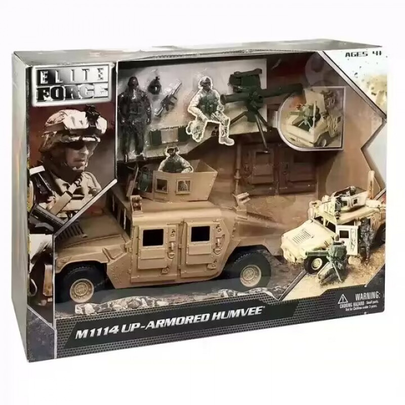 BBI Army Humvee M1114 ARMORED HUMVEE 1/18 Vehicle Apply To 3.75″ Joytoy Soldier