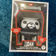 Skelanimals Maxx Bulldog White Vinyl Figure NEW Rare Misprint Hasbro