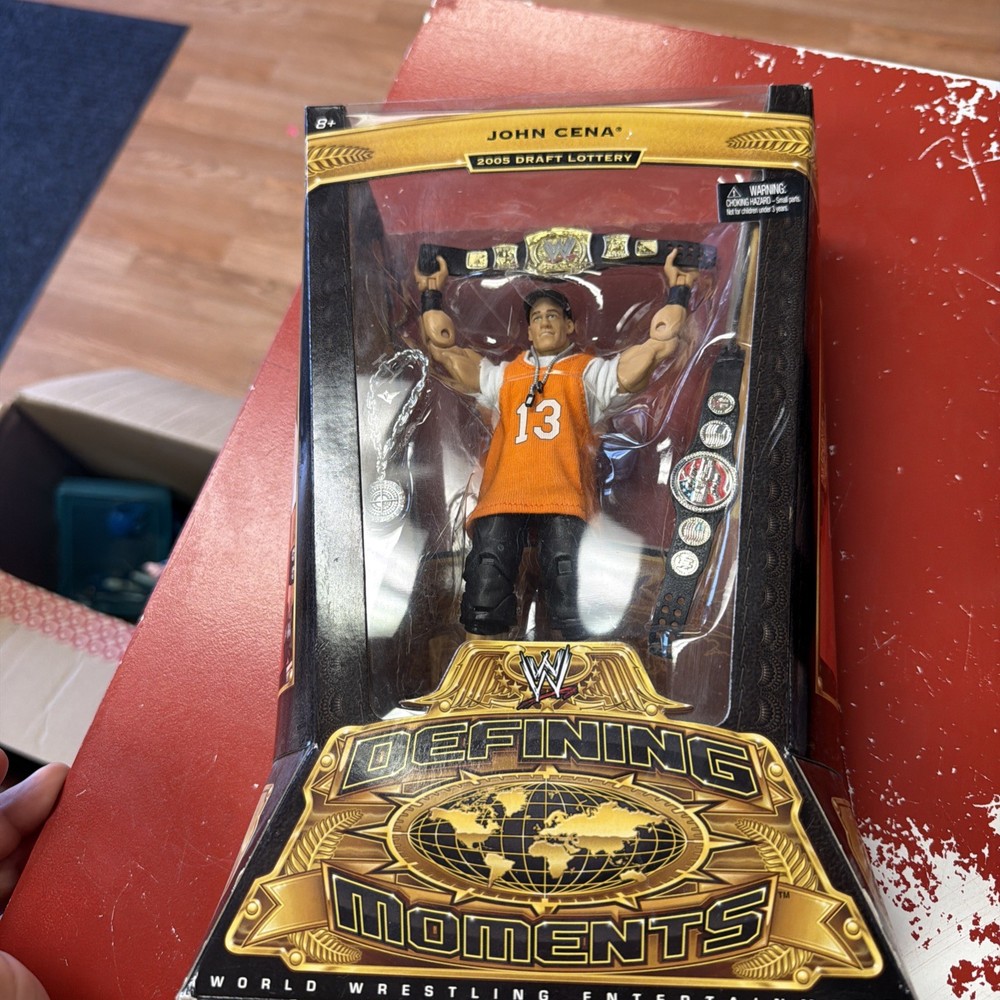 John Cena Defining Moments Draft Lottery 2005 WWE Wrestling Mattel Figure NOS