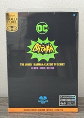 2024 McFarlane Gold Label Batman 1966 Joker Black Light Edition 1/6300 Sealed