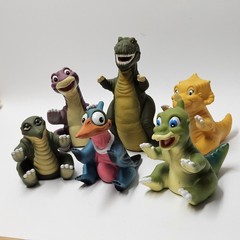 1988 Land Before Time Pizza Hut Hand Puppets Complete Set of 6 VTG Amblin Figure
