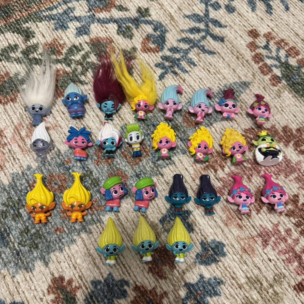Trolls Band Together Mineez Hairrageous Glitter Common And Rare Bundle Lot of 27