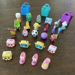Shopkins 24 Pc Lot Some Rare Sports Musical Instruments Household Items Shoes