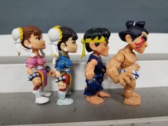 Street Fighter The Loyal SUbjects 3″ Vinyl Action Figures Lot of 4
