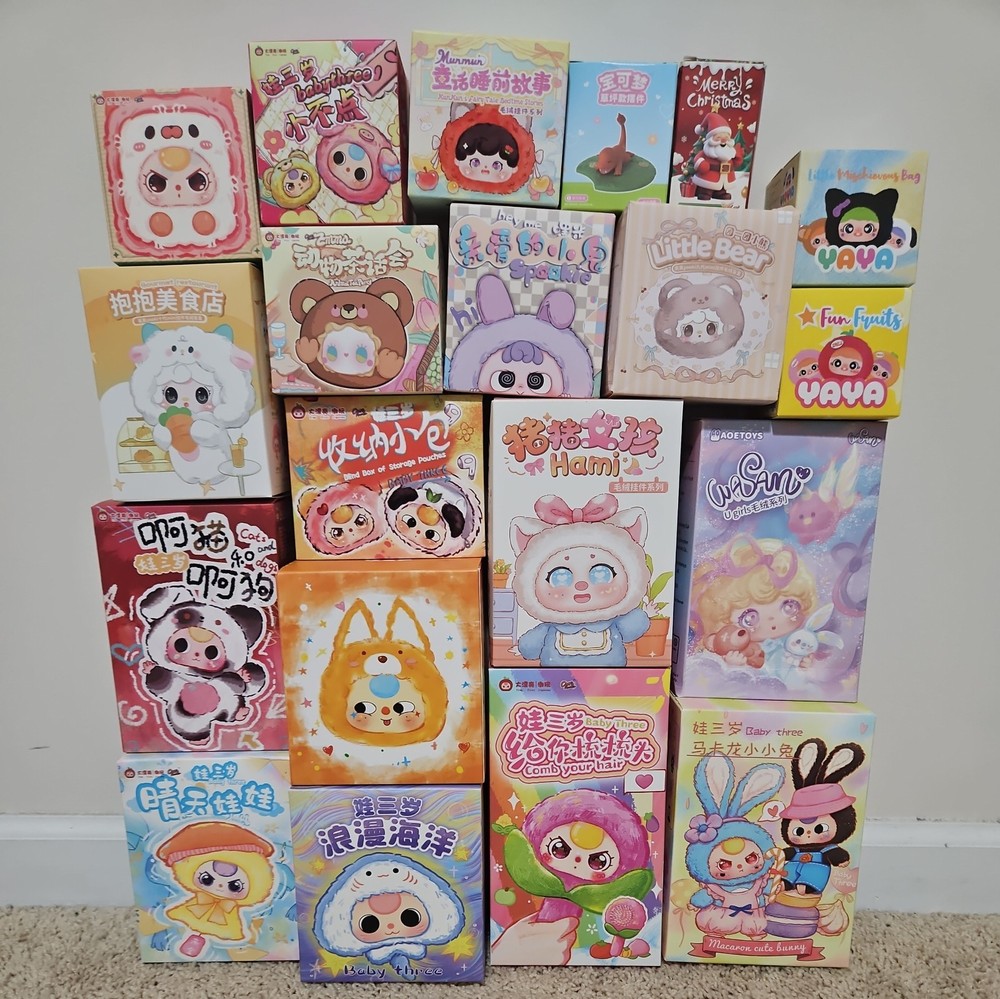 Lot Bundle Of 20 Blind Boxes Set Figurines Vinyl Plush. No Duplicates Authentic