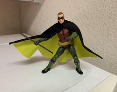 Custom Robin Wired Cape Mcfarlane DC Multiverse Batman 1/12 Animated NOT FIGURE