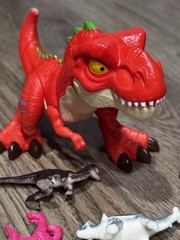 Toy Dinosaurs Lot of 18 Plastic Figures Various Sizes, Mixed Brands Grab Bag