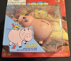 1995 Disney Toy Story HAMM w Pop Up Coin Action Firgure THINKWAY TOYS New SEALED
